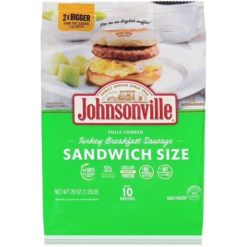 Johnsonville Turkey Breakfast Sausage, Sandwich Size